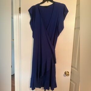 Banana Republic Elegant Blue Wrap Dress - sz XL tall